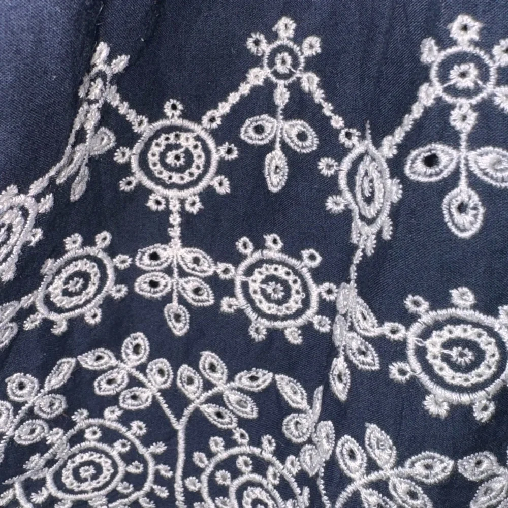 Abercrombie & Fitch Navy Blue Embroidered Top - Picture 3 of 5